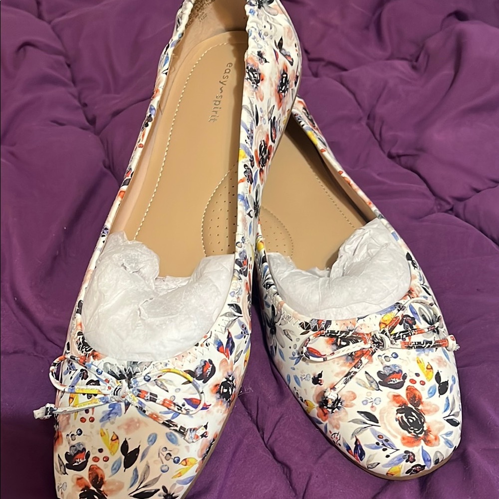 Colorful Floral Ballet Flats